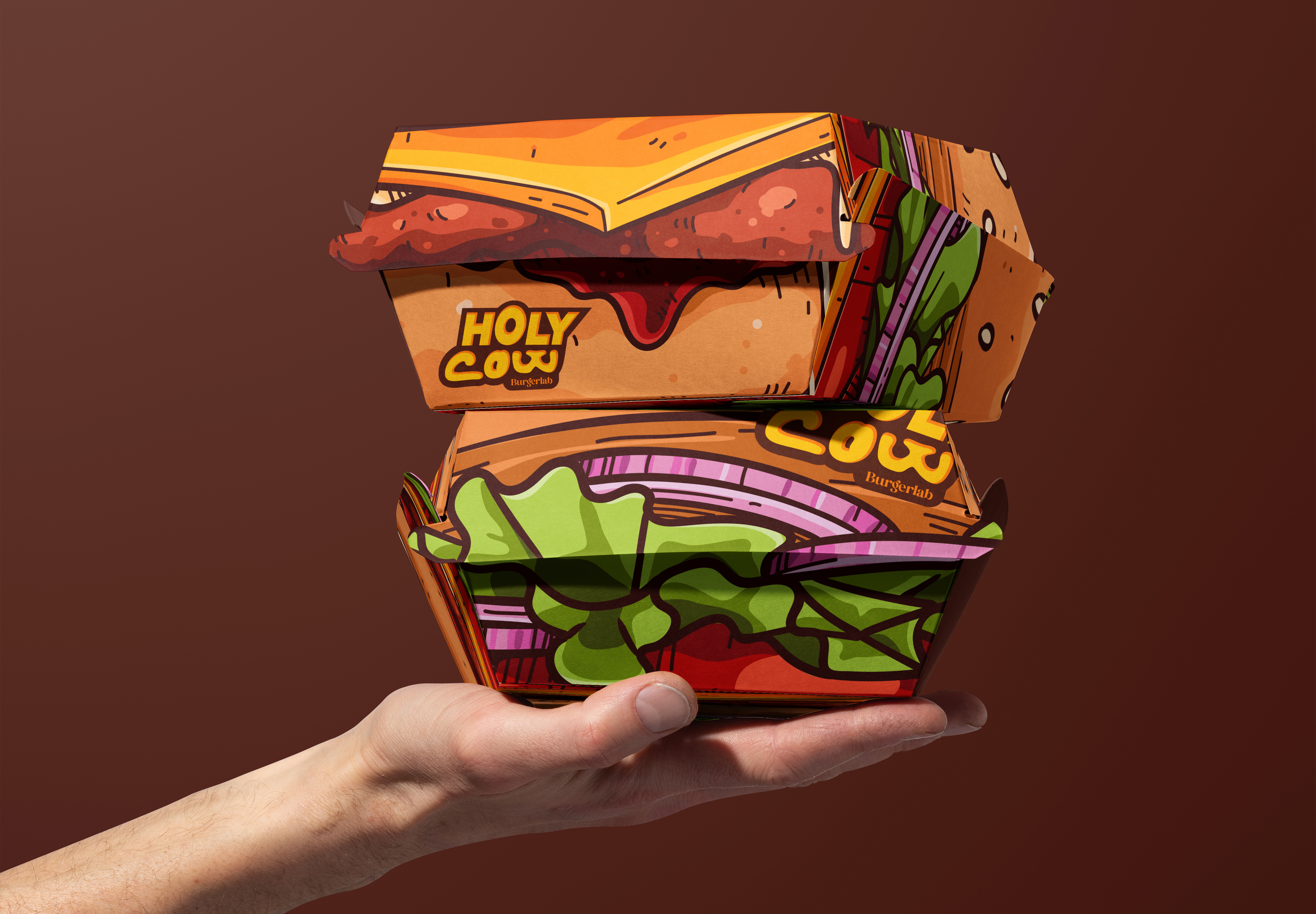 Grafikeintopf · Marcel Heidel · Grafikdesign · Holy Cow Burgerlab